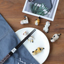 6x Keramische Kat Eetstokjeshouders – Vaatwasserbestendig – Schattige Chopstick Rests