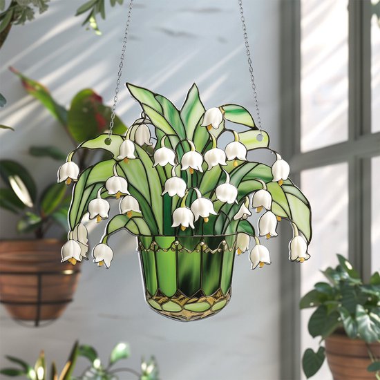Lelietje-van-dalen Raamhanger – Acryl Suncatcher (23×23 cm)