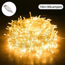 Lichtsnoer buiten 10 m - 80 warm-witte lampjes, USB