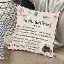 TDR -Sierkussensloop- 45x45 cm  - leuk als cadeau voor naar vriendin -  "To my girlfriend"