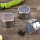 Roestvrijstale Magnetisch Kruidenrek met 9 kruidenpotjes-kru