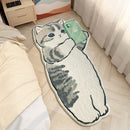 Schattig Katvormig Tapijt-Kat met Telefoon-ideaal cadeau voor dierenliefhebbers-60x90 cm
