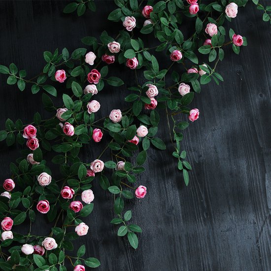 Luxe Roze Bloemen Slinger - Bruiloft Decoratie