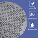 TDR-Antislip mat - 55x55CM - Rond - Grijs - Badmat badkamer - Douchemat - Badkamermat - Antislipmat voor douche