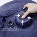 Opblaasbaar voetkussen - 3 hoogtes - Vliegtuigbedje - blauw