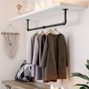 Industriële Buis Kledingrekken - Metalen Kledingrekken - Draagvermogen tot 30 kg -Robuust & Stijlvol voor Thuis en Winkel-57x24x61 cm-zwart
