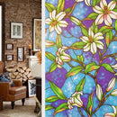 Milieuvriendelijke PVC Glasfolie - Leliebloemen - 90x200 cm