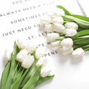10stuks Prachtige kunst tulp-Realistische Uitstraling - Duurzaam en Onderhoudsvriendelijk- wit