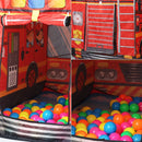 TDR Kinder Auto Tent Brandweerwagen - Opvouwbaar 112x70x75CM