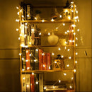 LED-achtergronddecoratie met sterrenslinger- 5 meter 30 lampjes-USB-afstandsbediening-8 knipperende modi-warm wit licht