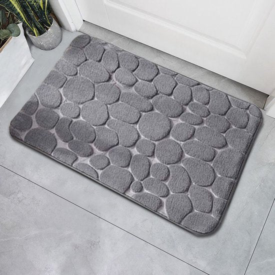 hoogwaardige badkamermat - Luxe Comfort en Veiligheid in één-Uitzonderlijke Waterabsorptie- 50*80cm-grijs