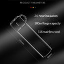 TDR - Thermosfles - RVS - grote capaciteit - 580 ml  wit