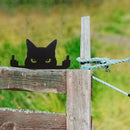 Unikorf 2-delige dierenkattenspion tuindecoratie, zwart