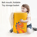 Opvouwbare wasmand - dinosaurus - geel 35x45cm