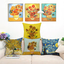 TDR - Sierkussensloop - van katoen en linnen - 45 x 45 cm - Thema: van Gogh , Vaas met twaalf zonnebloemen