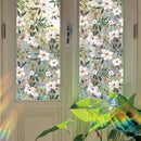 Milieuvriendelijke PVC Glasfolie - Kleurrijk bloemen patroon - Zelfklevend - Privacy en UV Bescherming - 40x100 cm