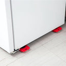 Meubelroller - 4 stuks - met meubelheffer / krik - 5 delig - Max 150kg - Rood