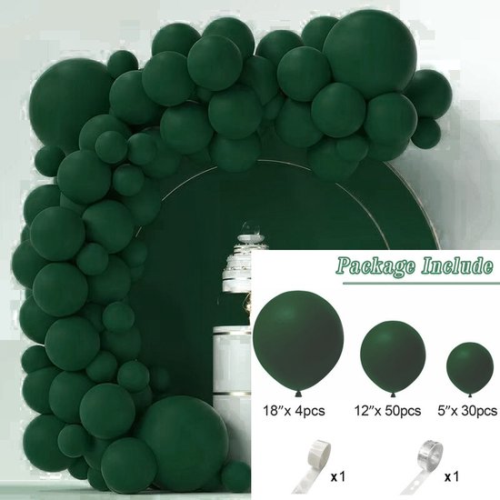 Unikorf 86-delig Macaron Ballonnenset, Donkergroen Decoratie