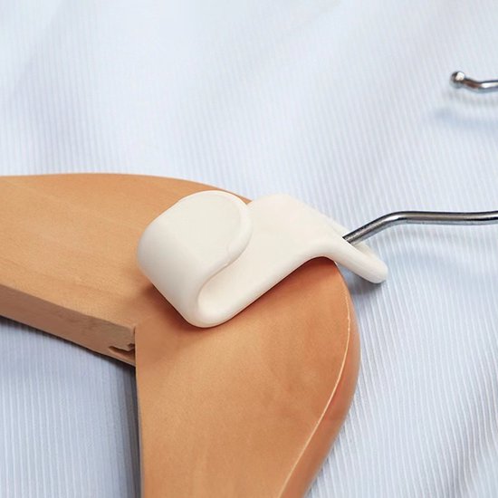 Merkloos 100x verbindingshaak voor kleerhanger, kast - wit