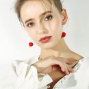 Lichte Rode Kersen Oorhangers - Reitsman Vrouwen Oorbellen