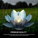 lotus tuinlamp op zonne-energie- Buitenverlichting met dagsensor- blauw