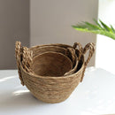 3-delige Grasvezel Plantmanden Set - Duurzaam en Stijlvol