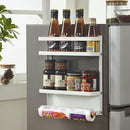 Multifunctioneel Ophangbaar Keukenrek of badrek- multifunctioneel organiser  - Magnetisch - Wit