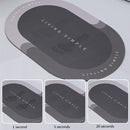 super absorberende badmat -antislip-Kaki ovaal 50*80CM