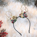 Prachtige Handgemaakte kerst Haarband met Bloemen- en Bessen