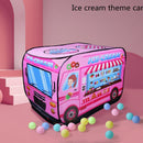 Kinder auto tent opvouwbare speelhuis tent ijswagen 112x70x7