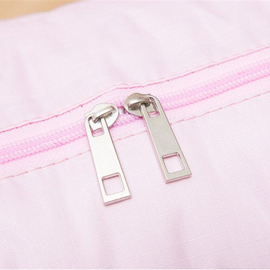 2stuks Multifunctionele Opvouwbare Reistas -Waterdicht& Duurzaam- Ideaal voor Handbagage & Weekenduitjes-roze