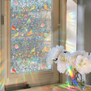 Milieuvriendelijke PVC Glasfolie - Kleurrijk vogel patroon - Zelfklevend - Privacy en UV Bescherming - 40x100 cm
