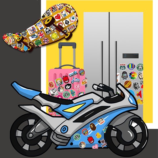 TDR - 200 waterdichte graffitistickers voor diverse oppervla
