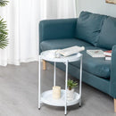 Nordic simple dubbellaagse kleine salontafel-wit