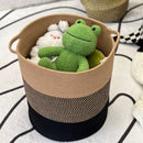 Katoentouw Opbergmand met Handvatten - 35 cm x 40 cm - Bruin