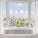 Betoverende Tuinbloemen Muurstickers - Milieuvriendelijk PVC - Levendige Decoratie voor Woonkamer, Slaapkamer, Keuken, en Meer-30x60cm