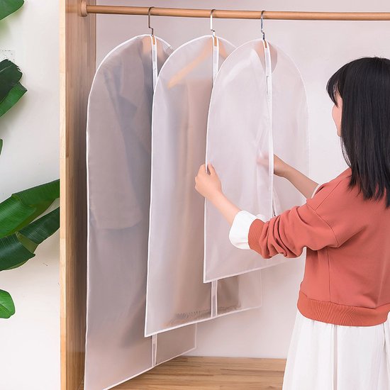 6 Transparante Kledinghoezen met Rits - Extra Groot 60x120CM