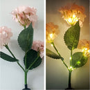 Hortensia Zonne-energie Terraslamp met Sensor - Roze
