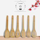 6-delige Complete Keukenset van Duurzaam Bamboe - Met Handig