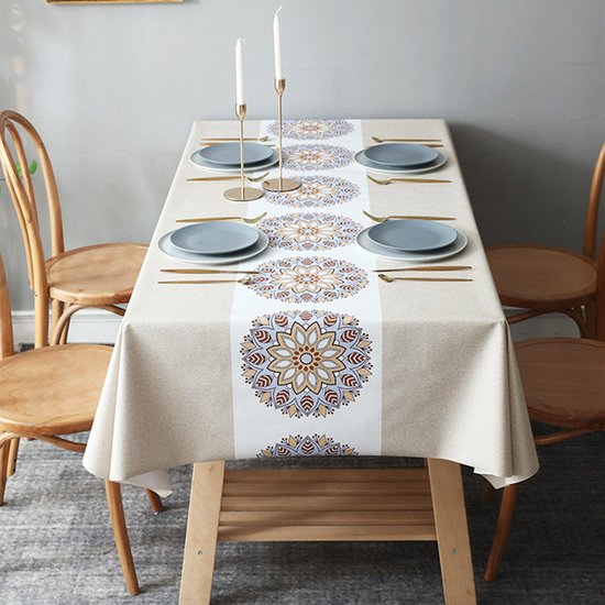 TDR-Waterdicht linnen effen kleur tafelkleed - 140*220cm