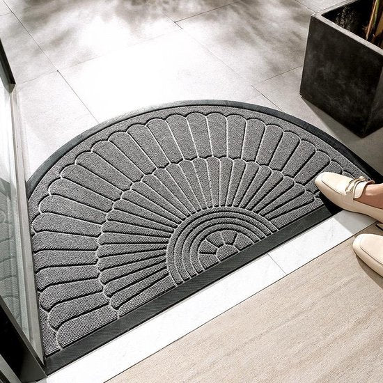 TDR-Halfrond antislip deurmat -droogloopmat-lichtgrijs 60*90