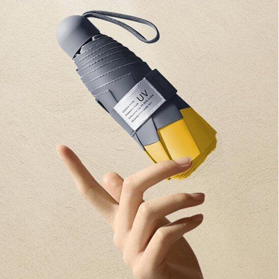 TDR Opvouwbare Windproof Paraplu UV-SPF 50+ Geel
