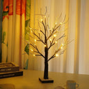 Xtraworks - Kunstmatige Berkenboom Lamp - 24 LED lichtjes - 64cm hoog - voor woonkamer en slaapkamer-LED lamp-Werkt Op Batterijen