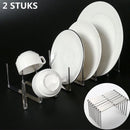 2x Premium Uitschuifbaar Keukenrek - Roestvrij Staal - Zilve