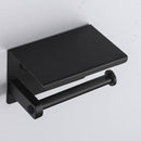 Merkloos TDR Toiletrolhouder m/plank - RVS zwart