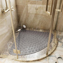 TDR-Waaiervormige douchemat- PVC zuignap badkamer antislipmat -grijs 70*70