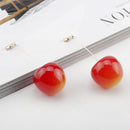 Lichte Rode Kersen Oorhangers - Reitsman Vrouwen Oorbellen