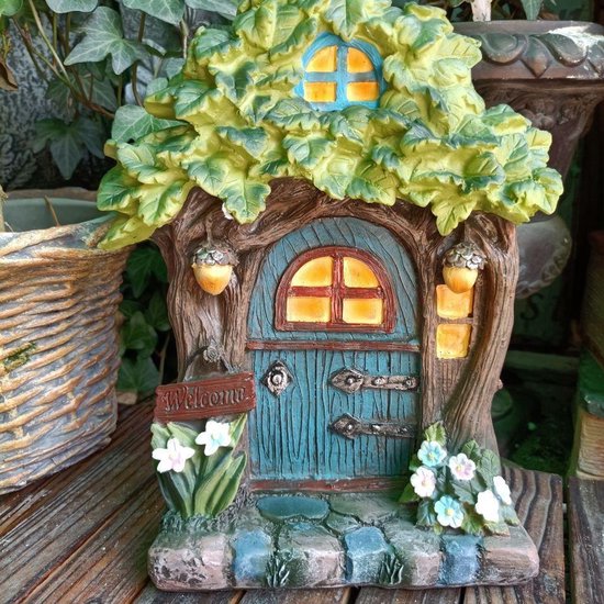 Sprookjesachtig huisnummer ornament van hars 25CM *19CM