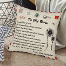 TDR - Sierkussensloop - 45x45 cm  - leuk als cadeau voor dochter naar moeder -  leuk voor moederdag -  "To my mom"