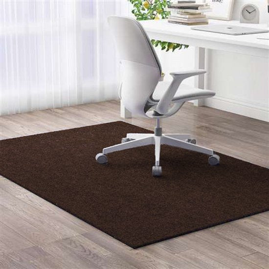 Merkloos Bureaustoel Mat, Vloerbeschermer - 90x120 Bruin